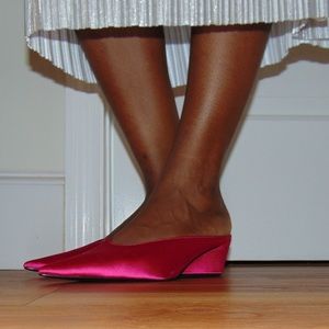 Pink Flat Mules Size 39/8